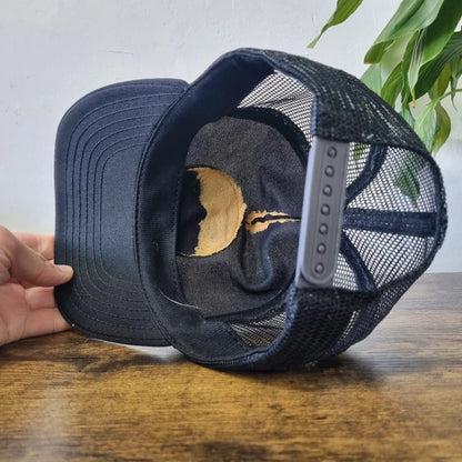 Vintage American baseball Hat Snapback cap one size adjustable black yellow captain eagle
