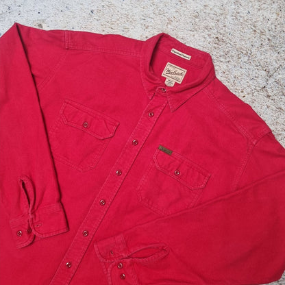 Woolrich FLANNEL SHIRT WOOLRICH VINTAGE WESTERN TALL FIT - Red - Size XXL