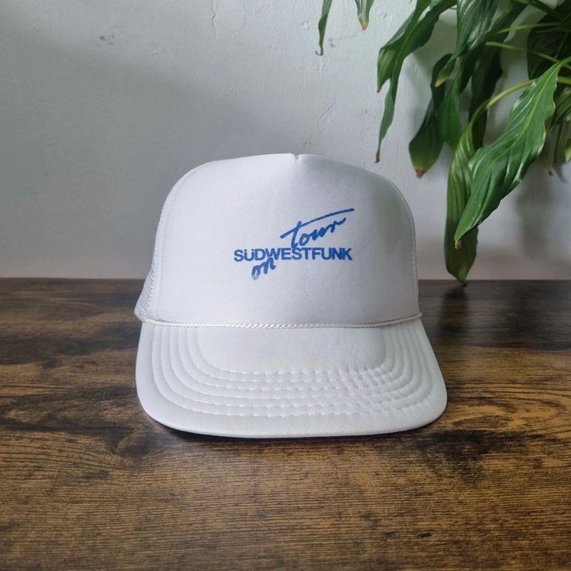 Vintage German Trucker Hat Snapback cap one size adjustable Suedwestfunk radio white