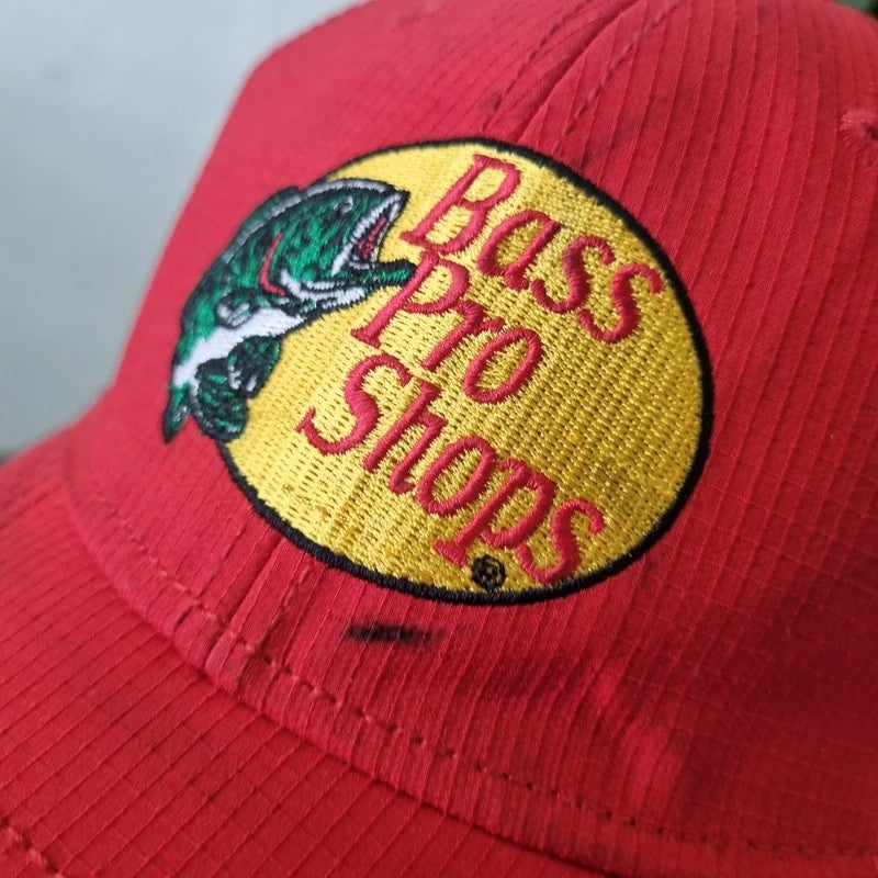 Bass Pro Shop Baseball Hat Snapback cap one size adjustable red