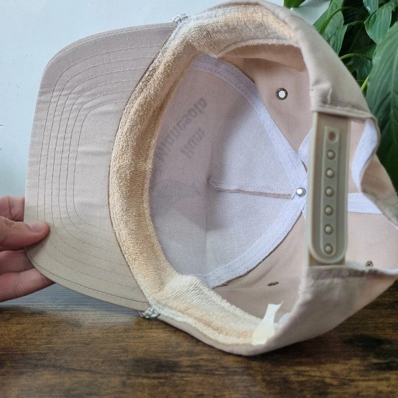 Vintage American Trucker Hat Snapback cap one size adjustable beige bird pheasant