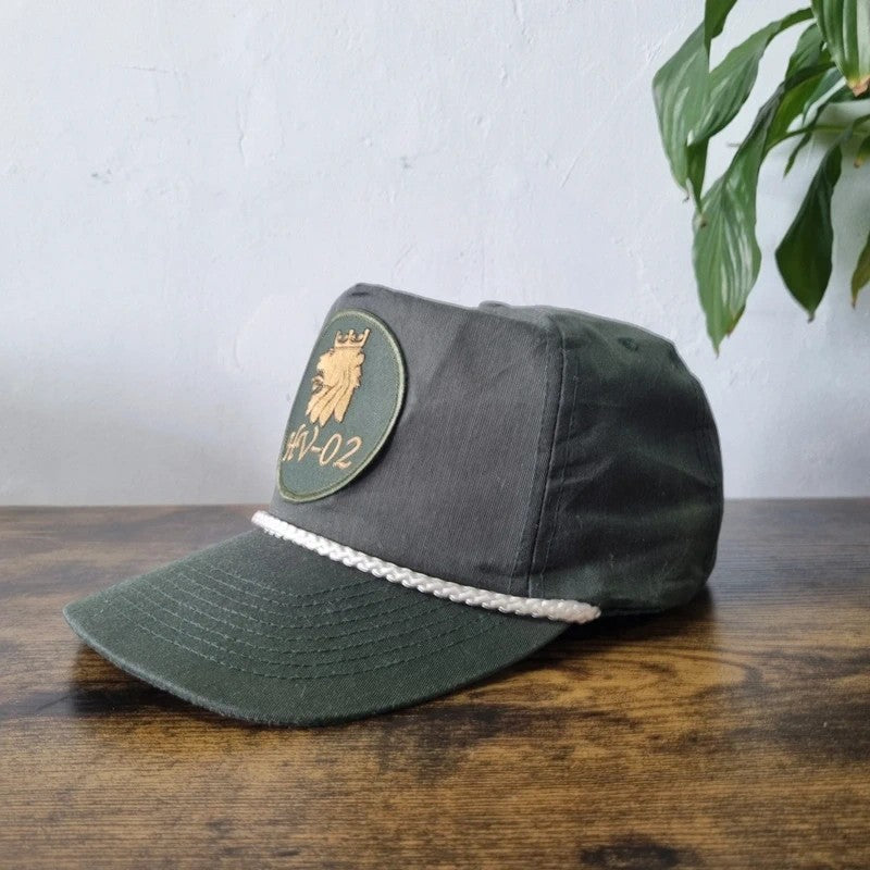 Vintage American Trucker Hat Snapback cap one size adjustable green HV 02 lion