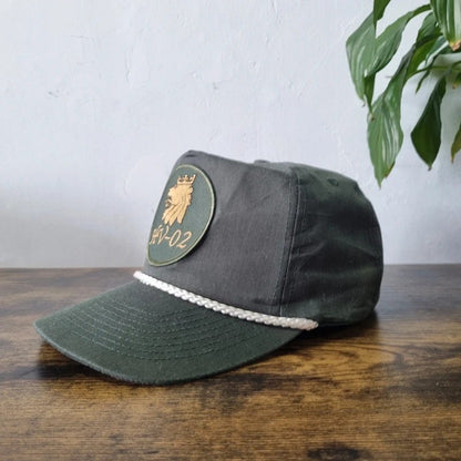 Vintage American Trucker Hat Snapback cap one size adjustable green HV 02 lion