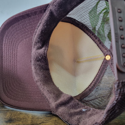 Vintage American Trucker Hat Snapback cap one size adjustable Beige Brown Beer