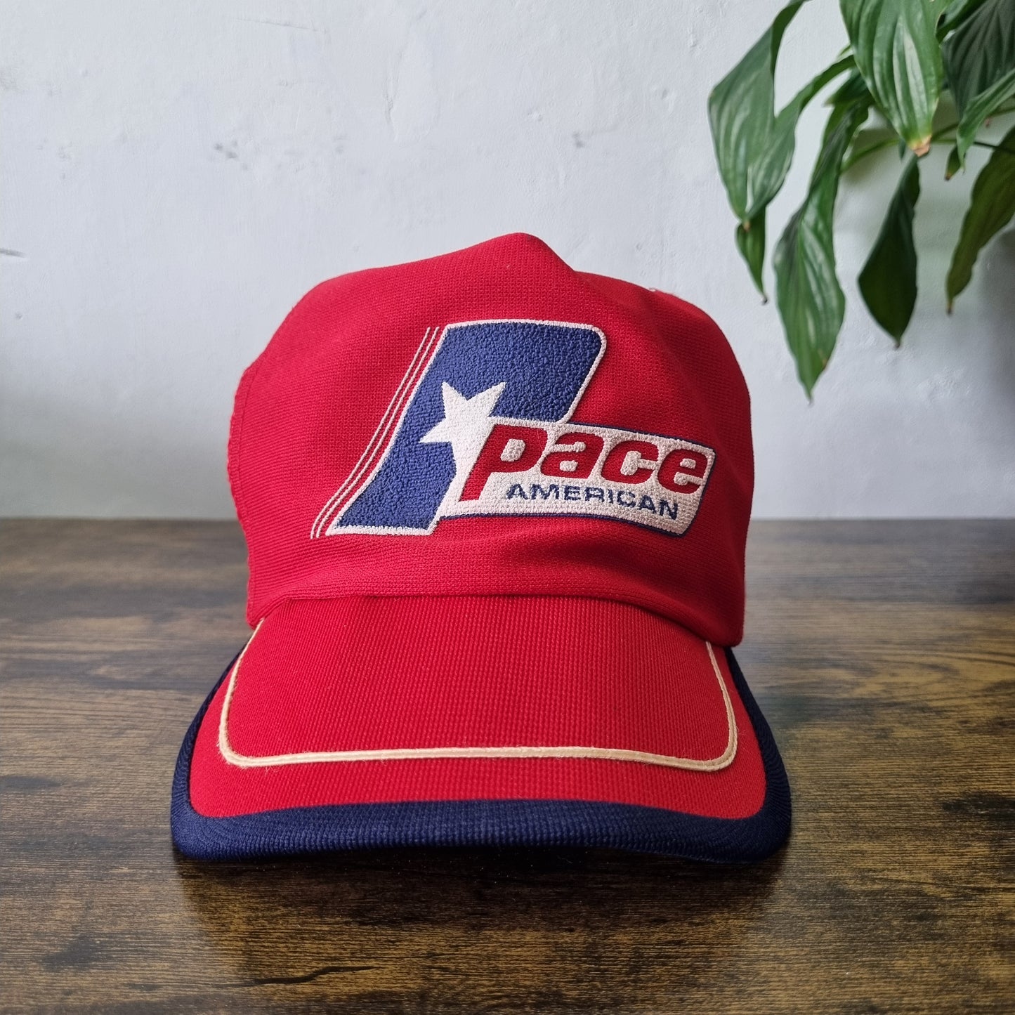 Vintage American Trucker Hat Snapback cap one size adjustable red Pace america