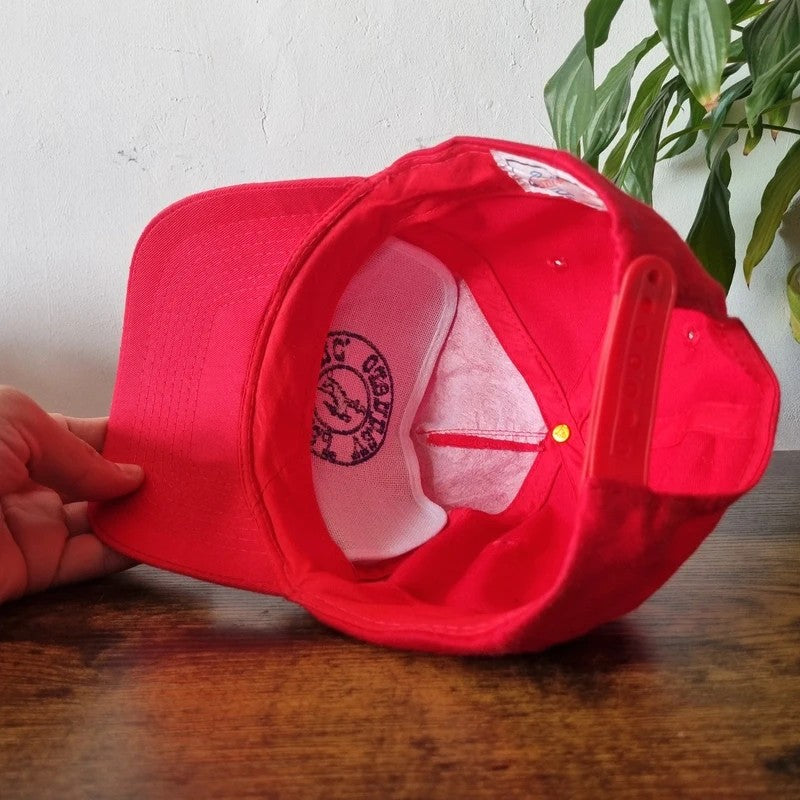Vintage American Trucker Hat Snapback cap one size adjustable red Vaquero Farms