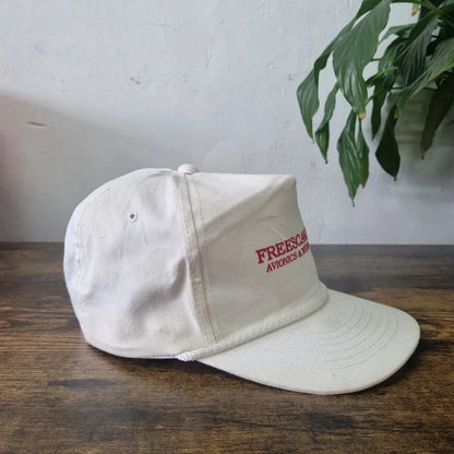 Vintage American Trucker Hat Snapback cap one size adjustable white Freescan inc