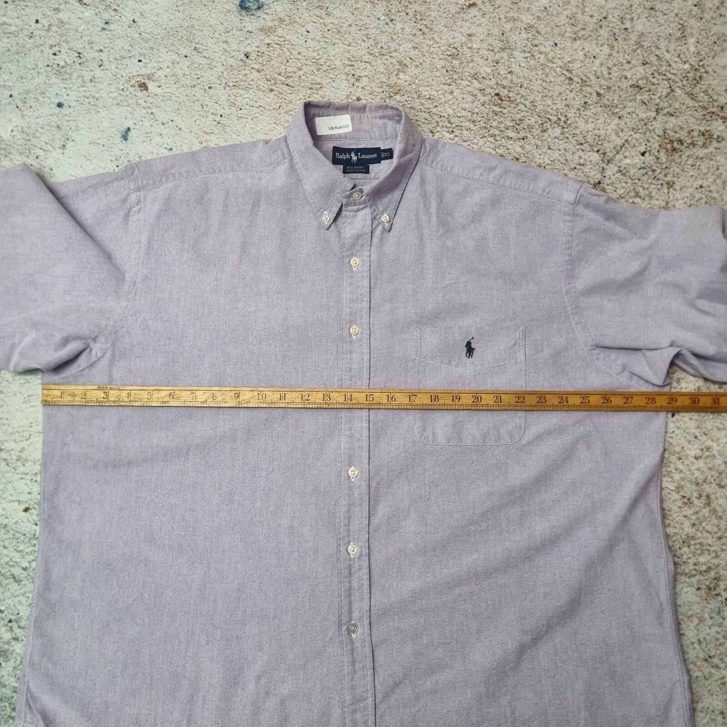 Ralph Lauren OVER SHIRT BIG SHIRT PLAIN - Purple - Size XL