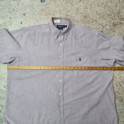 Ralph Lauren OVER SHIRT BIG SHIRT PLAIN - Purple - Size XL