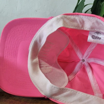 Vintage American Trucker Hat Snapback cap one size adjustable neon pink chi omega festival