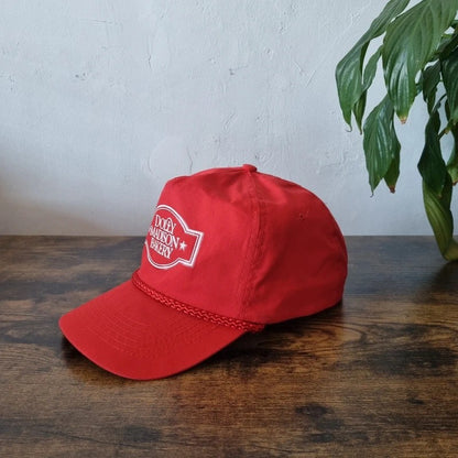 Vintage American Trucker Hat Snapback cap one size adjustable red Dolly Madison Bakery