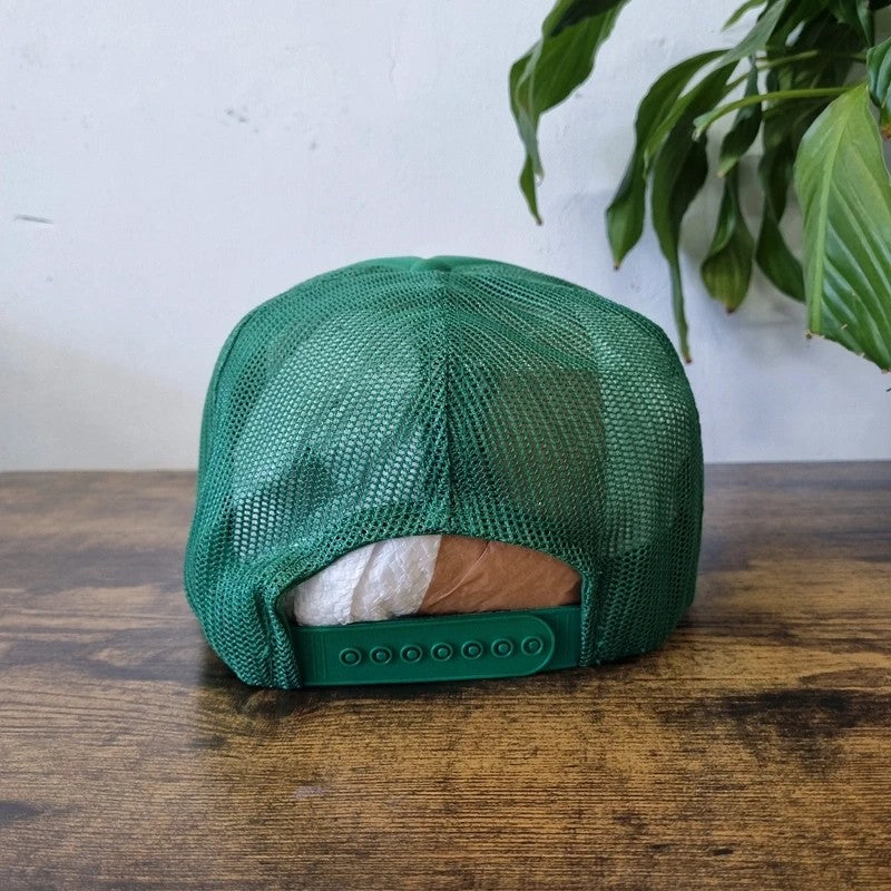 Vintage American Trucker Hat Snapback cap one size adjustable green Avadex