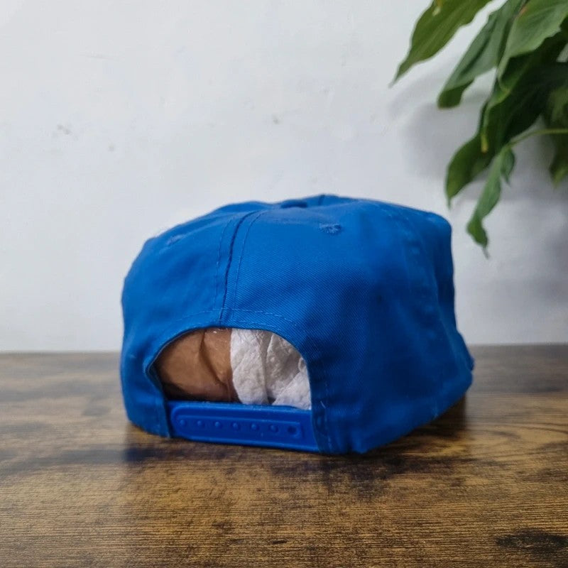 Vintage American Baseball Hat Snapback cap one size adjustable blue delta products