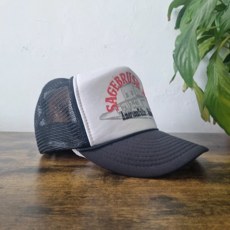Vintage American Trucker Hat Snapback cap one size adjustable sagebush bar