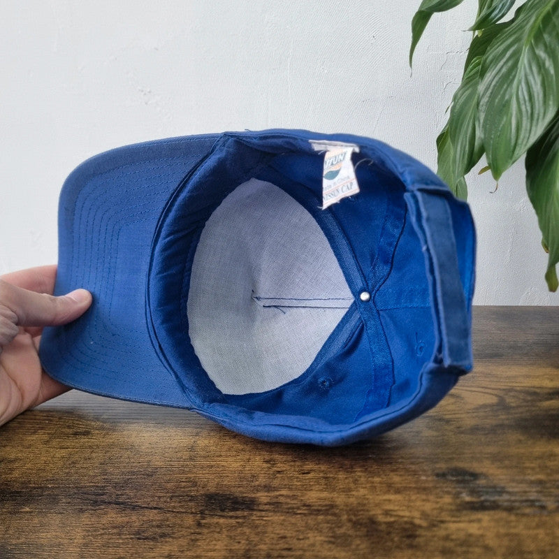 Vintage Trucker Hat snapack cap Jamestown clinic blue cotton one size adjustable 90s