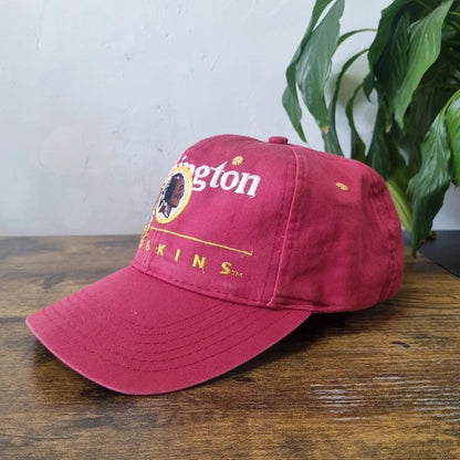 Vintage American Baseball Hat Snapback cap one size adjustable burgundy Washington redskins nfl