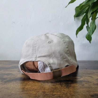 Vintage American Baseball Hat Snapback cap one size adjustable beige green turtle