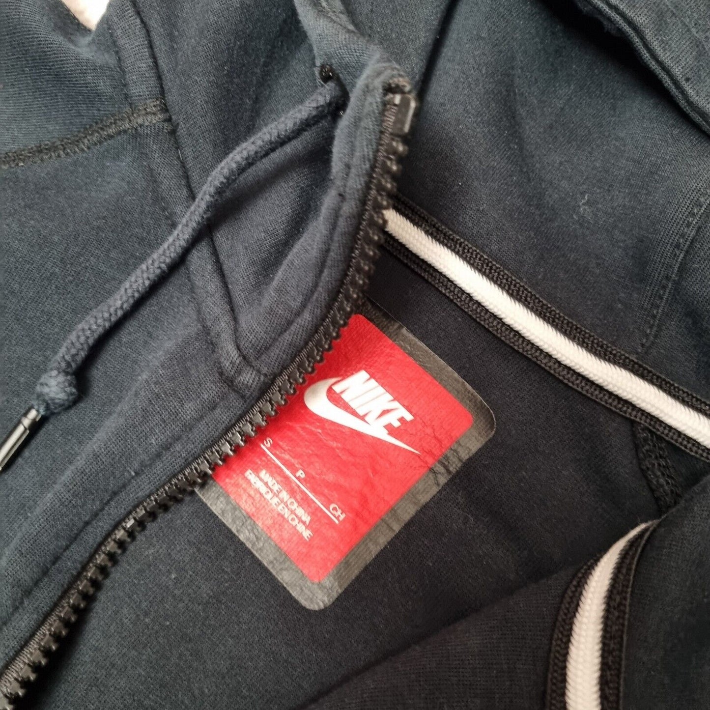 Nike Tech Fleece Tracksuit Jacket AW77 black Zip up Hooded Size Small Men's