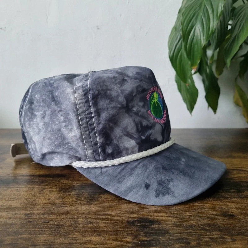 Vintage American Trucker Hat Snapback cap one size grey Butler National Western Open golf