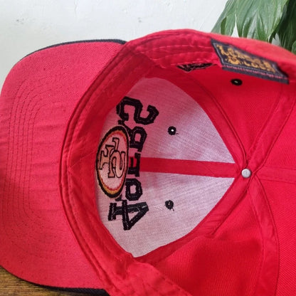 Vintage American Baseball Hat Snapback cap one size adjustable San Francisco 49ers red 90s