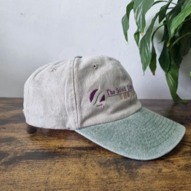 Vintage American Baseball Hat Snapback cap one size adjustable scott lawson grey green