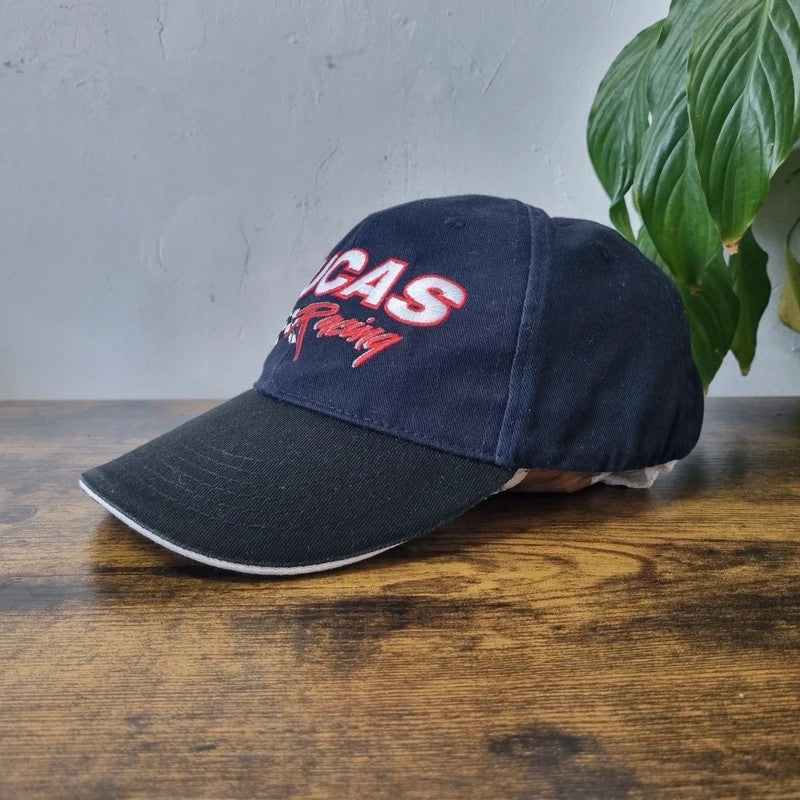 Vintage American Baseball Hat Snapback cap one size adjustable black Lucy's Oil racing