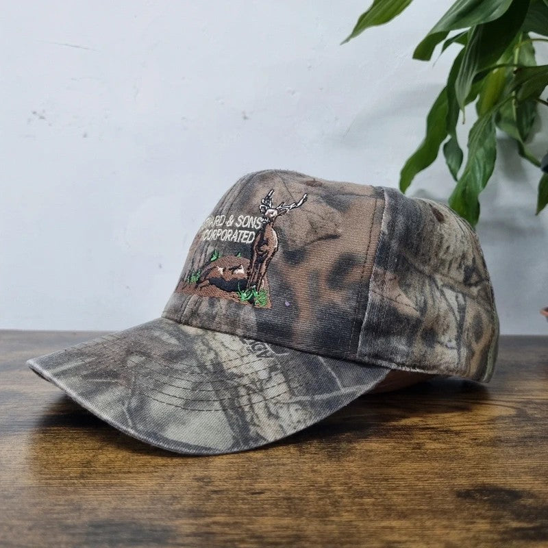 Vintage American Baseball Hat Snapback cap one size adjustable art steward deer