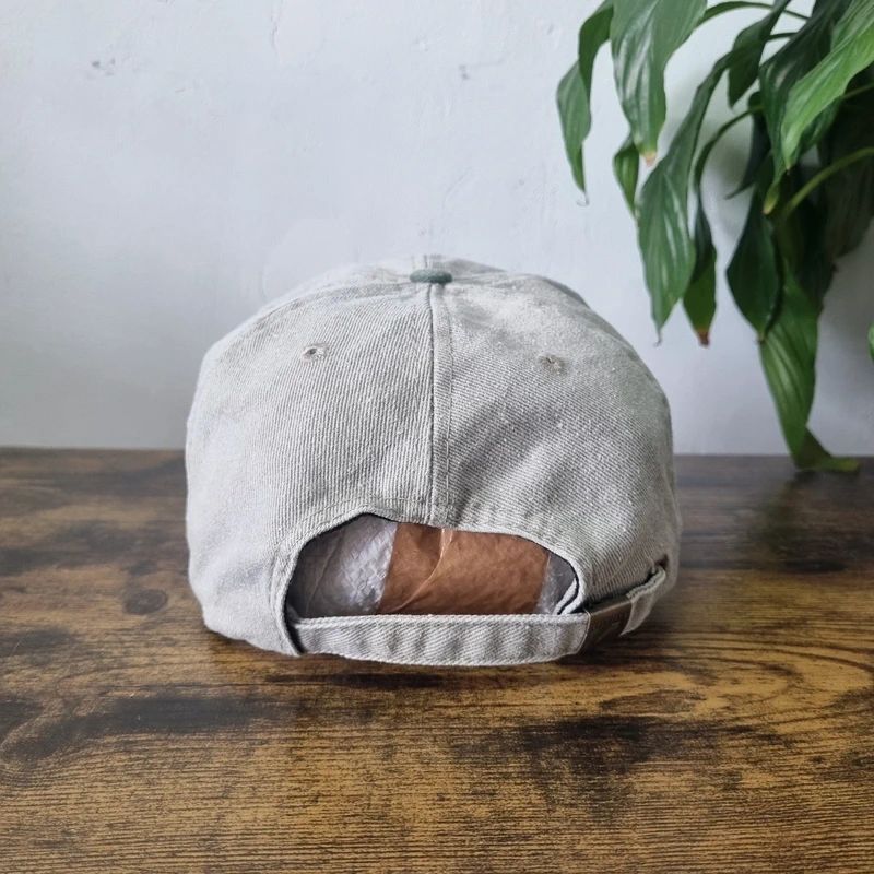 Vintage American Baseball Hat Snapback cap one size adjustable scott lawson grey green