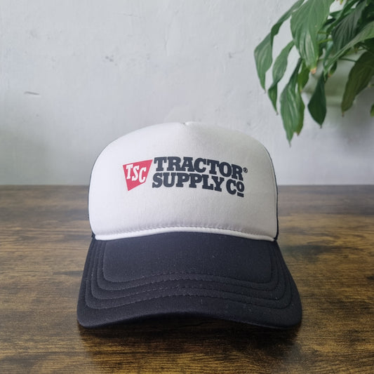 Vintage American Trucker Hat Snapback cap one size adjustable black white