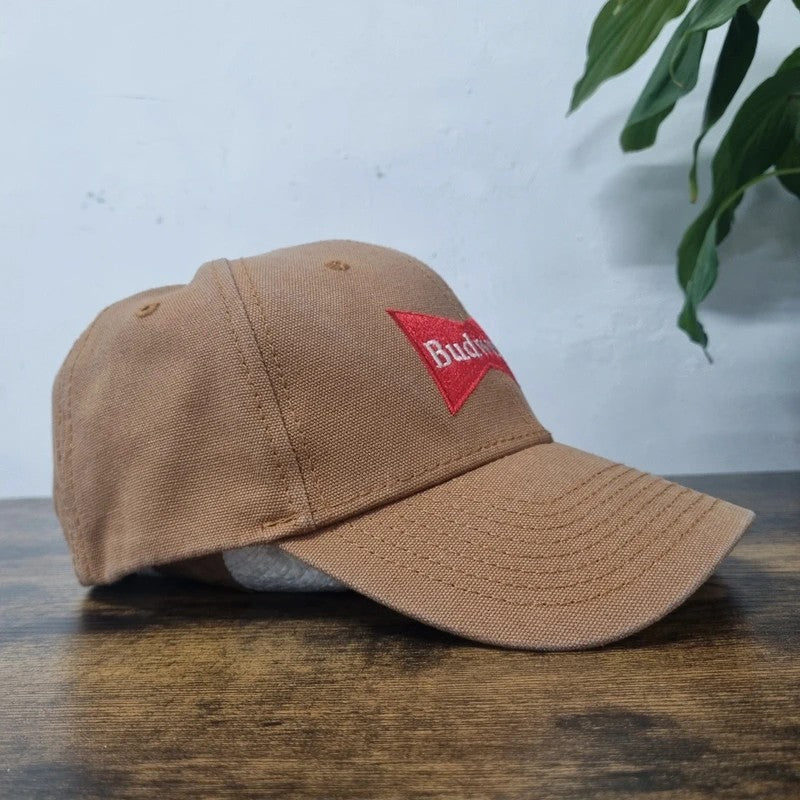 Vintage American Baseball Hat Snapback cap one size adjustable brown Budweiser