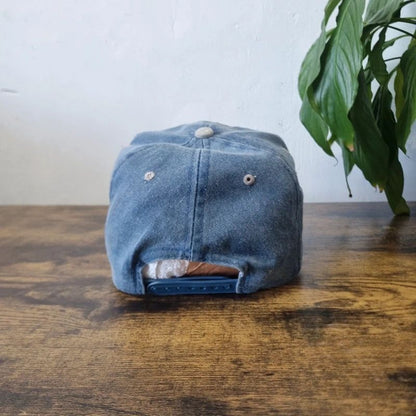 Vintage American baseball Hat Snapback cap one size adjustable faded blue grey Zion