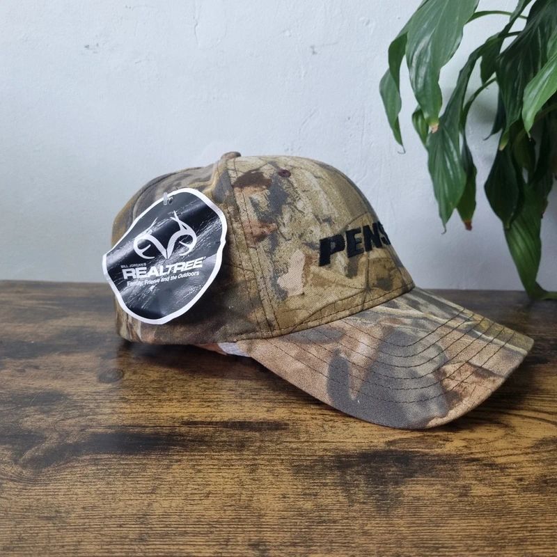 Vintage American Baseball Hat Snapback cap one size adjustable realtree camo khaki brown penske