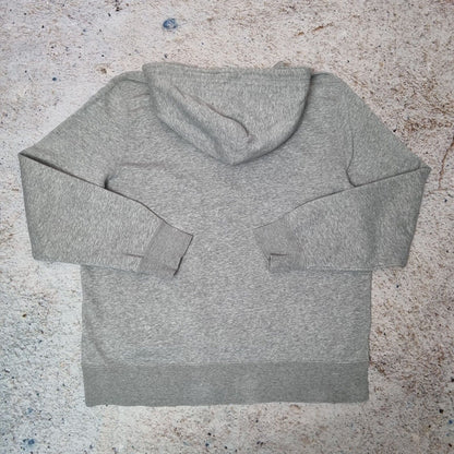 Nike Hoodie Logo Big Spellout Centre Swoosh Size XL Vintage Retro Hooded Grey