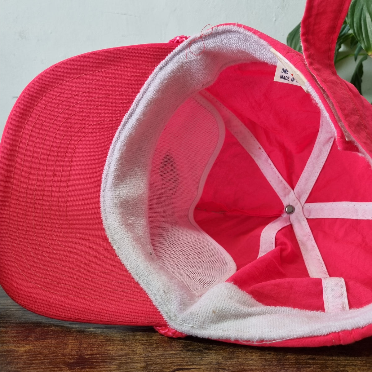 Vintage American Trucker Hat Snapback cap one size red Strawberry Festival