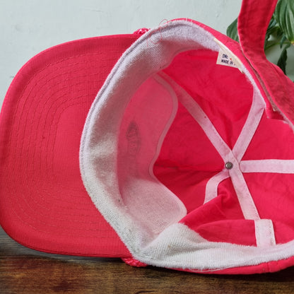 Vintage American Trucker Hat Snapback cap one size red Strawberry Festival