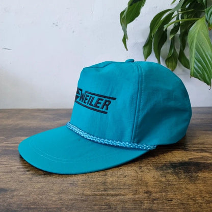 Vintage American Trucker Hat Snapback cap one size adjustable green Weiler