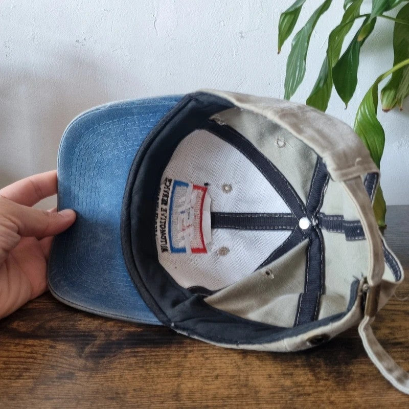 Vintage American Baseball Hat Snapback cap one size adjustable grey blue asa automotive