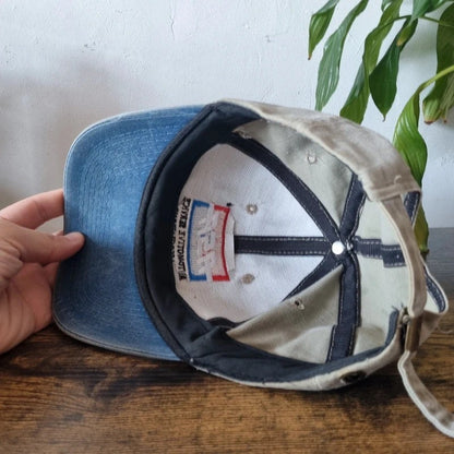 Vintage American Baseball Hat Snapback cap one size adjustable grey blue asa automotive