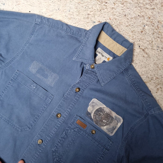 Carhartt WORK WEAR SHIRT SHORT SLEEVE - Blue - Size S