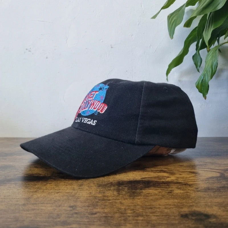 Vintage American Baseball Hat Snapback cap one size black planet Hollywood las vegas