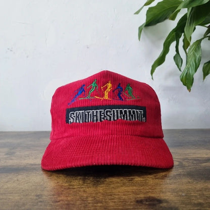 Vintage American Trucker Hat Snapback cap one size adjustable ski the summit