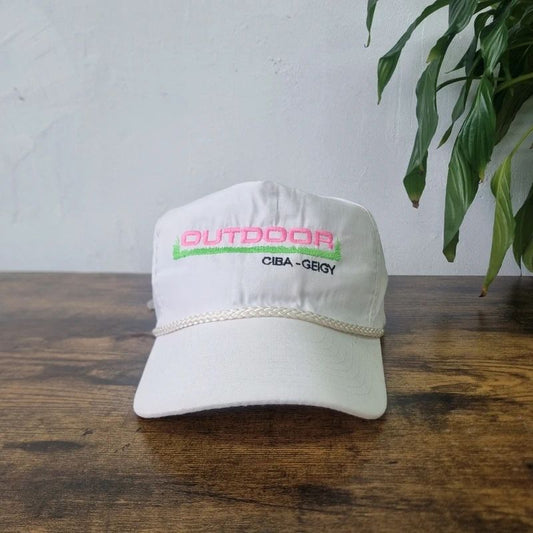 Vintage American Trucker Hat Snapback cap one size adjustable white outdoor