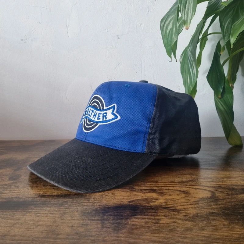 Vintage American Baseball Hat Snapback cap one size adjustable blue black walther firearms