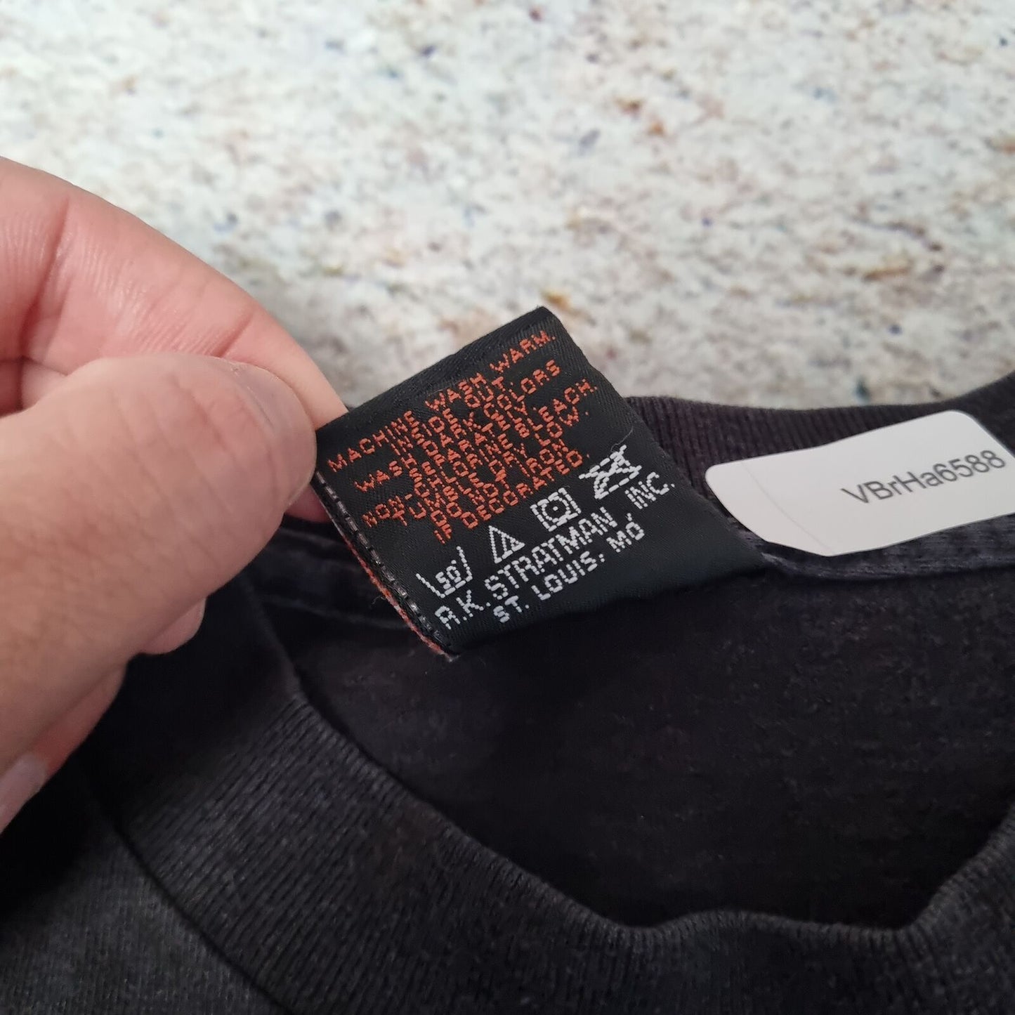 Harley Davidson Biker Blue Lightning Long sleeve shirt Mens 04 - Black - Size L