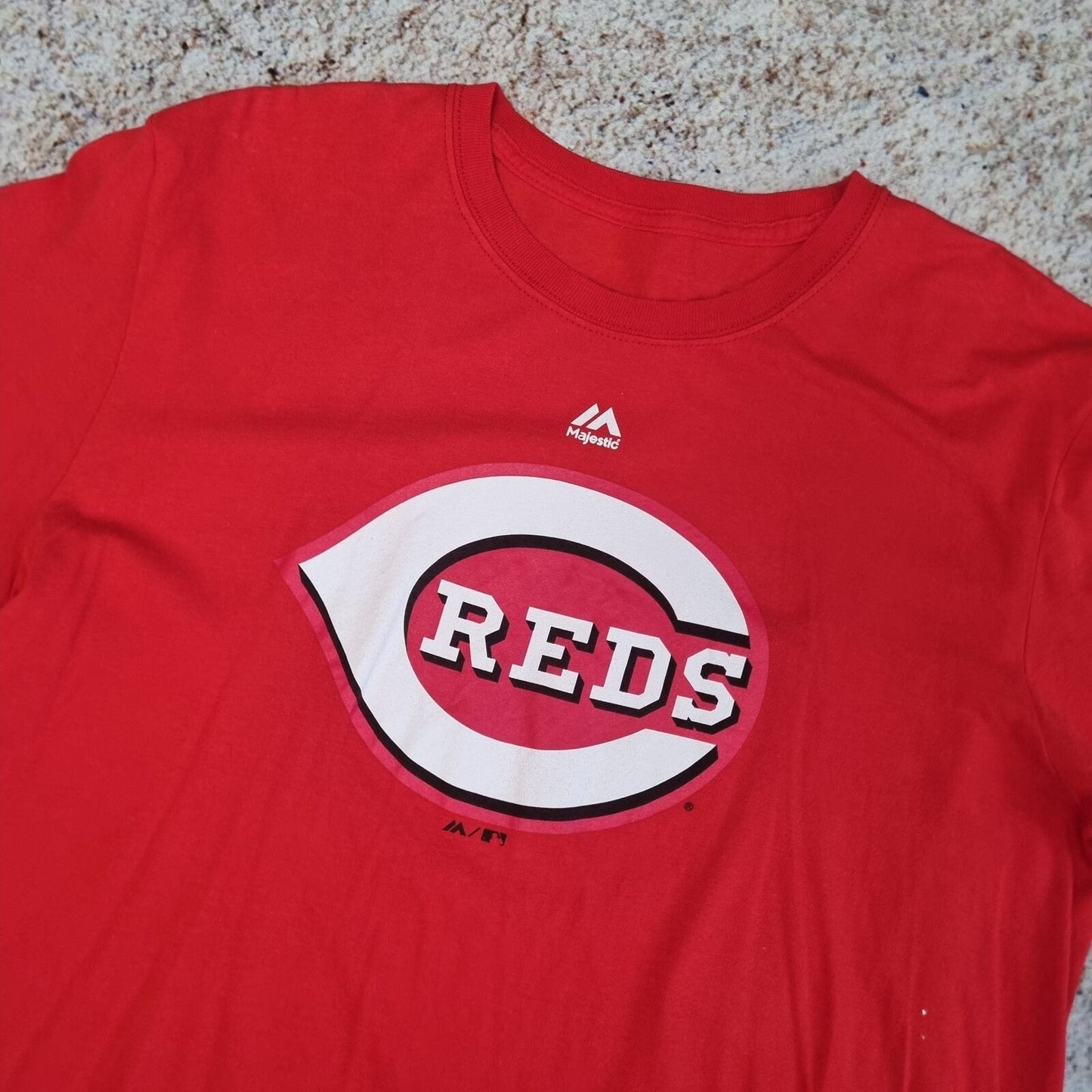 Majestic T-SHIRT CINCINNATI REDS TOP TEE MLB BASEBALL USA - Red - Size M