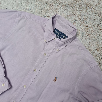 Ralph Lauren OXFORD SHIRT CLASSIC FIT LONG SLEEVE PONY RL - Purple - Size 15 M
