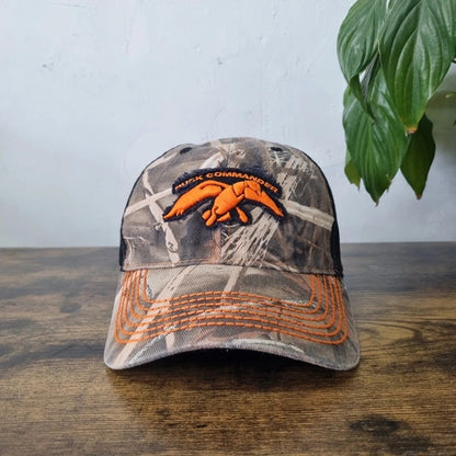 Vintage American Baseball Hat Snapback cap one size adjustable duck commando khaki realtree camo