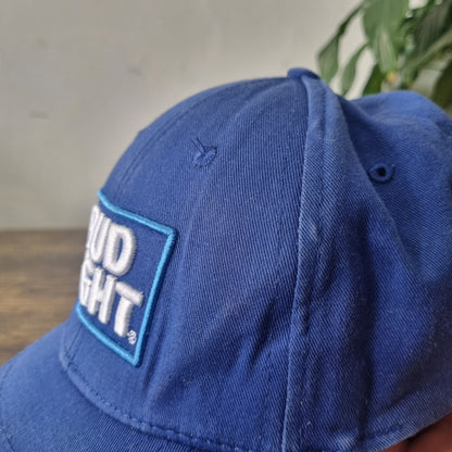 Vintage Bud Light Baseball Hat Snapback cap one size adjustable blue