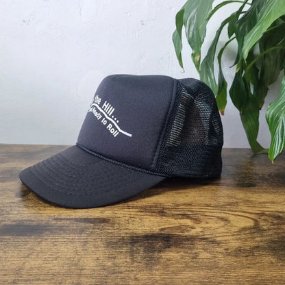 Vintage American Trucker Hat Snapback cap one size adjustable black Over the hill