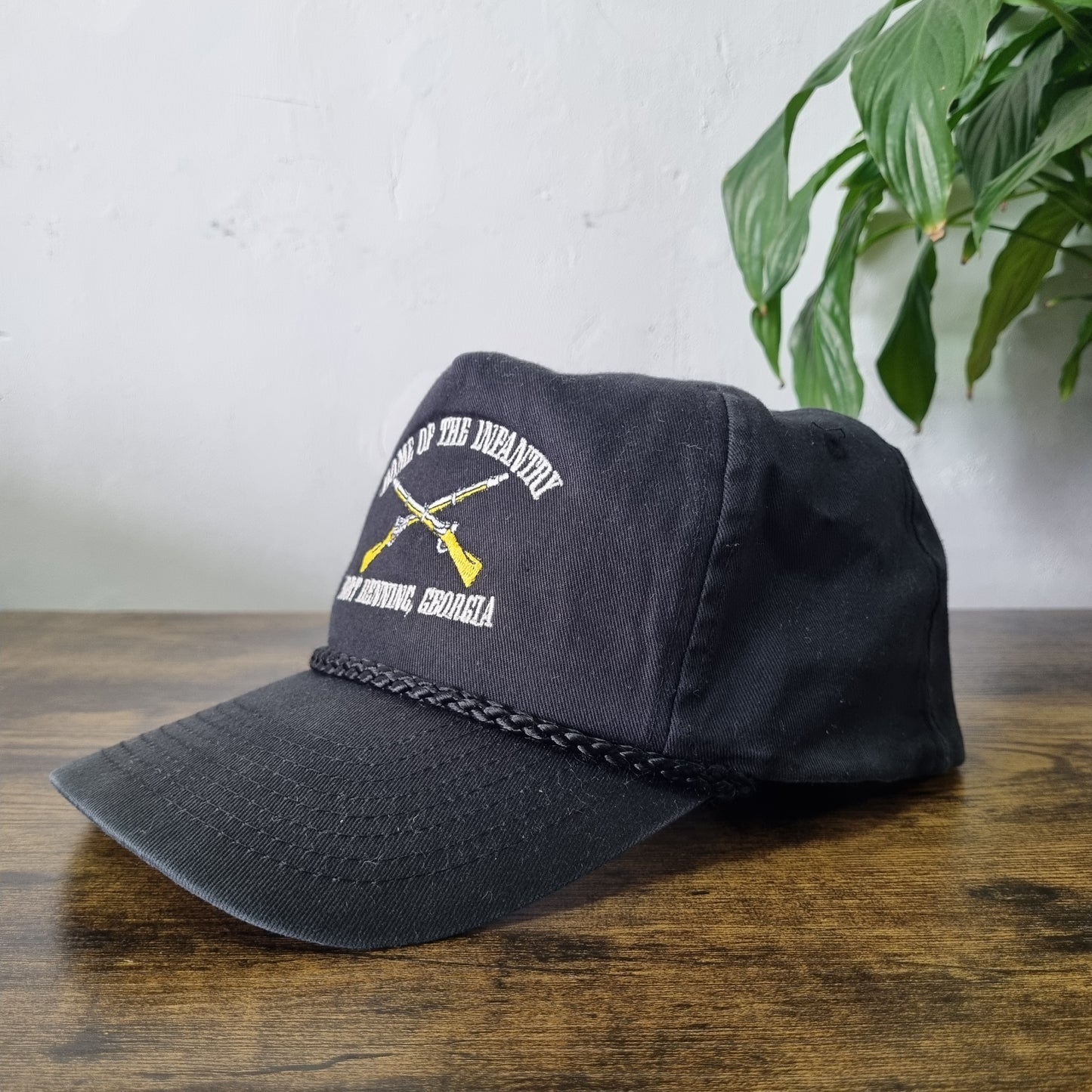 Vintage American Trucker Hat Snapback cap one size black home of the infantry